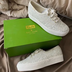 Keds Kate Spade platform bridal sneakers. Size 7